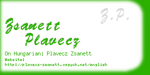 zsanett plavecz business card